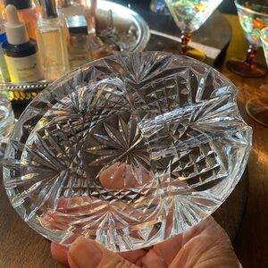 Vintage crystal Ashtray. Beautiful crystal peace nice and clear.